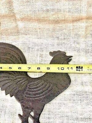 LARGE CAST IRON ROOSTER WEATHERVANE TOP / FIGURE
