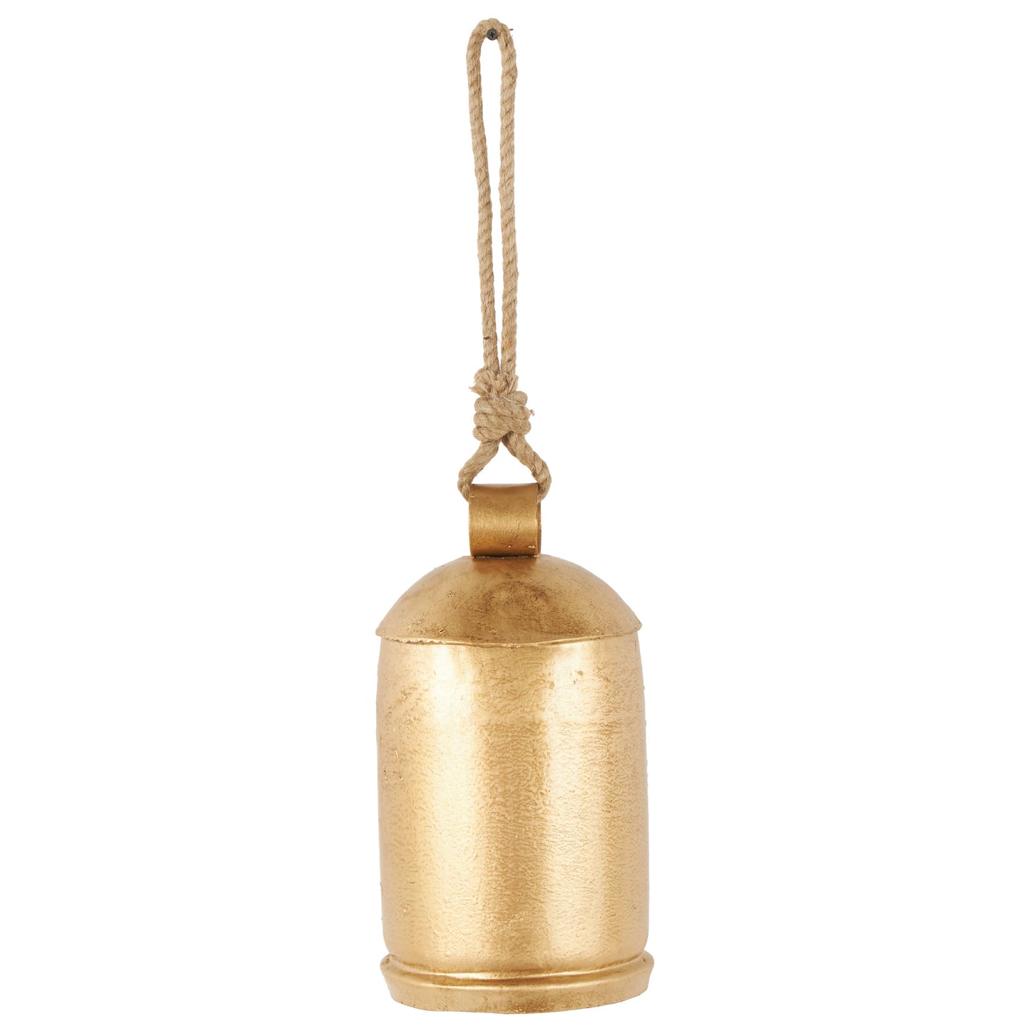 Rustic Gold Metal Decorative Bell: 9"W, 17"H
