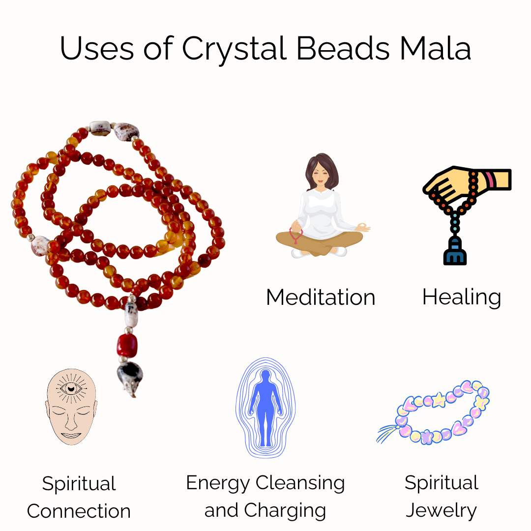 Gemstone Mala | Black Obsidian | 108 Prayer Bead | Jap Mala: 8mm