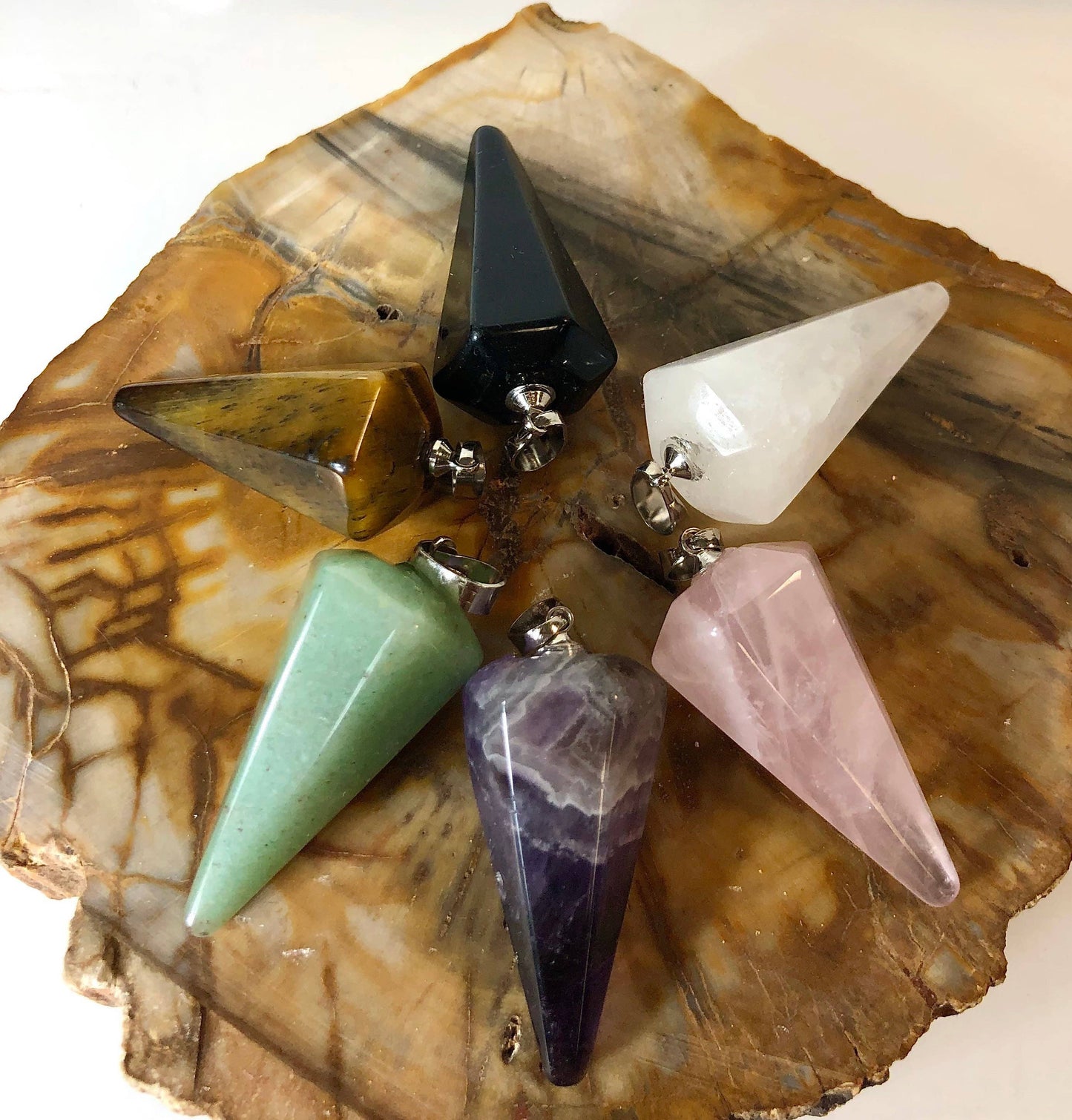 Natural Crystal Pendulum Pendants
