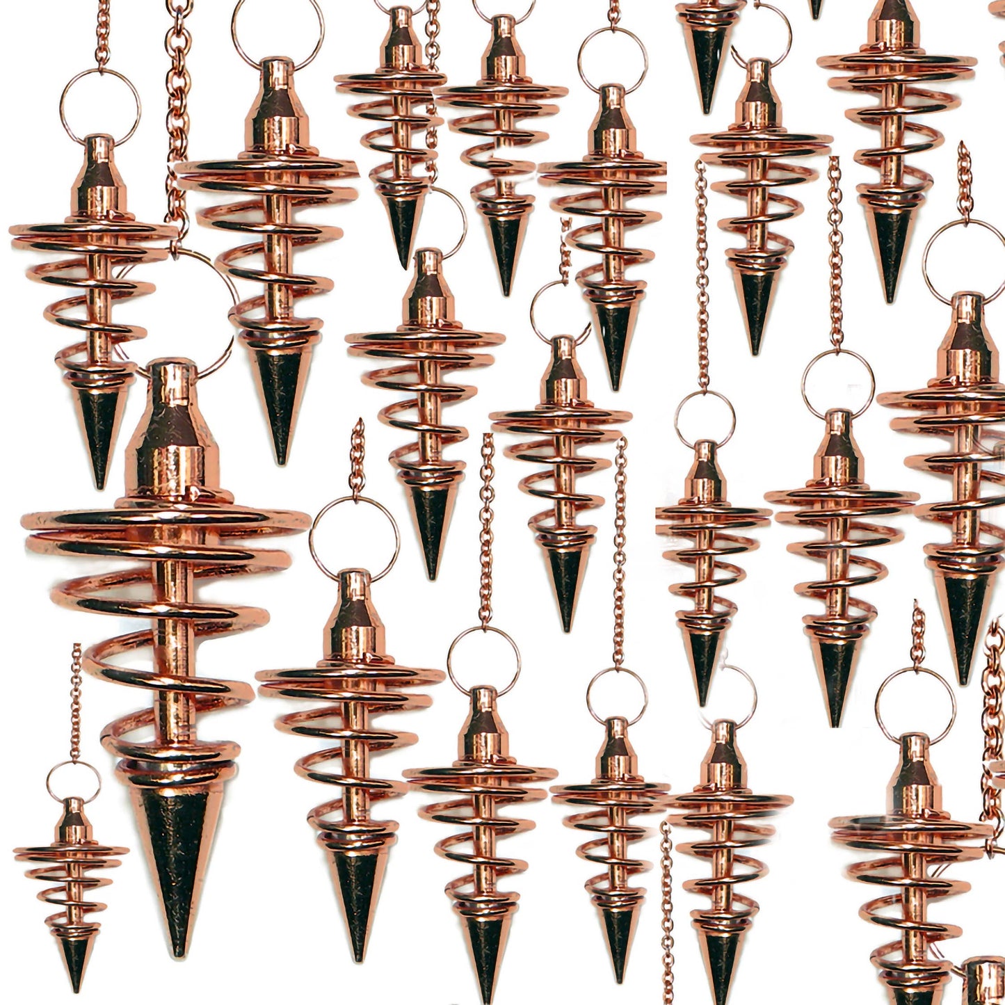 Copper Metal Spiral Pendulums Divination Tool