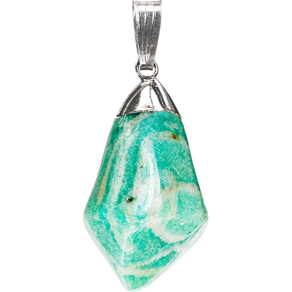 Diamond Shape Stone Pendants Amazonite