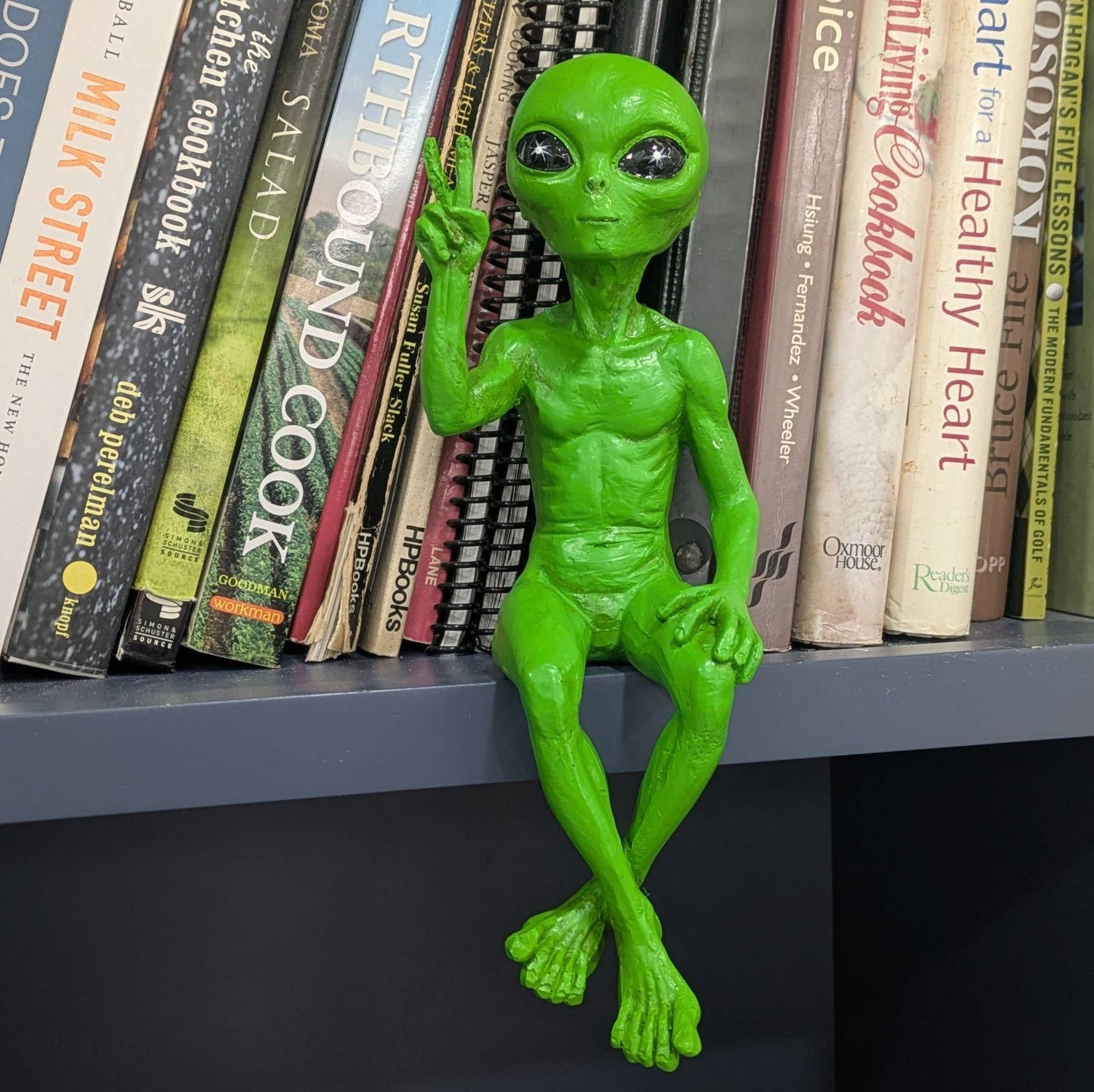 Alien Invasion Peace Dude Male Figurine 10" tall : Green (Copy)