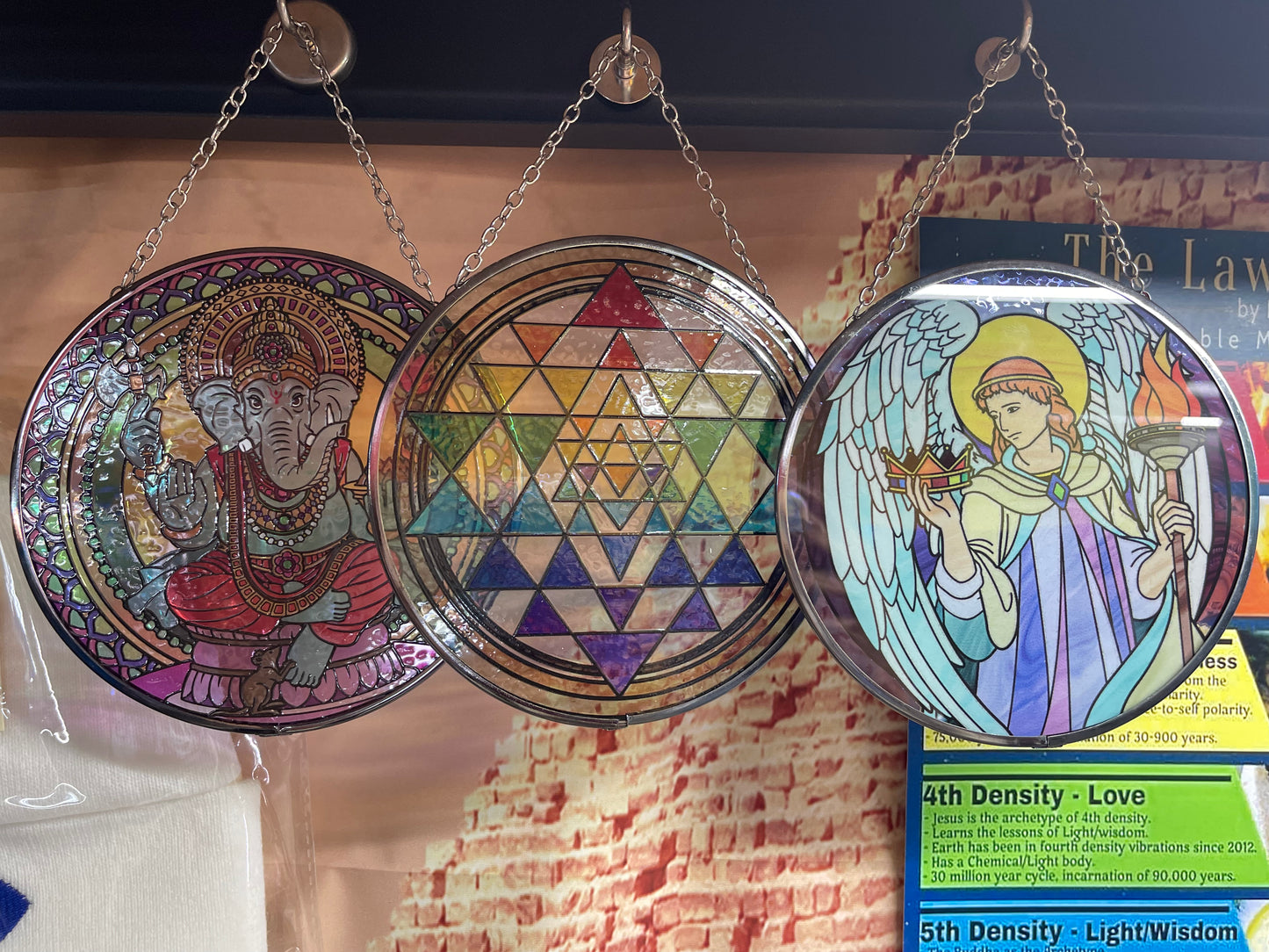 Glass Suncatcher 6in - Triple Moon Goddess