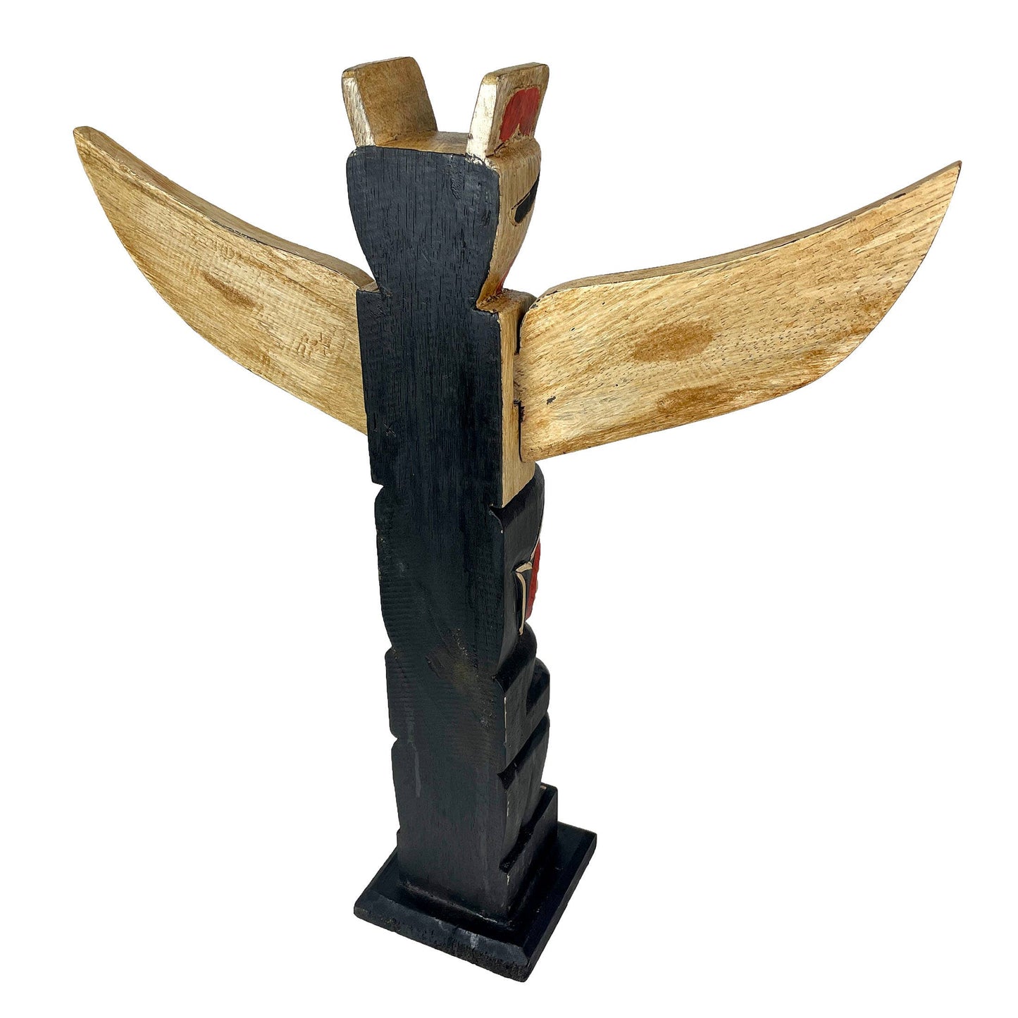 20 Inch Tall Northwest Coast Style Wooden Totem Pole