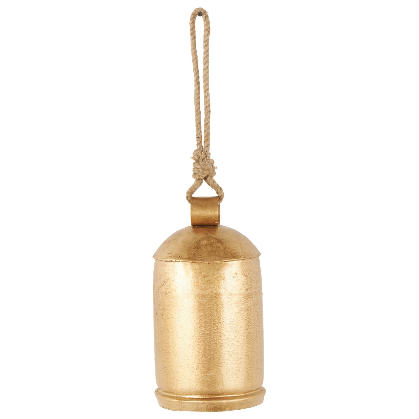 Rustic Gold Metal Decorative Bell: 9"W, 17"H