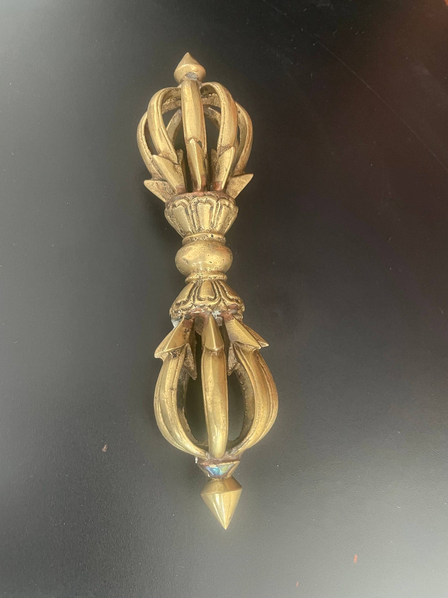 Handmade Tibetan Brass Dorje Vajra Meditation Decor