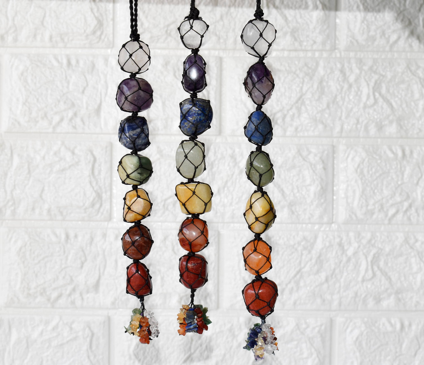 7 Chakra Crystal Hanger | Stone Hanger Car Accessories: 7 Chakra