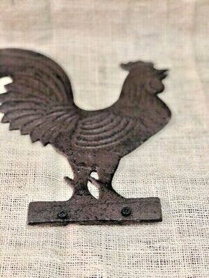 LARGE CAST IRON ROOSTER WEATHERVANE TOP / FIGURE