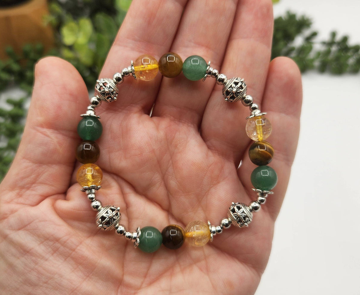 ABUNDANCE-Aventurine/Tiger Eye/Citrine Stretchable Bracelet