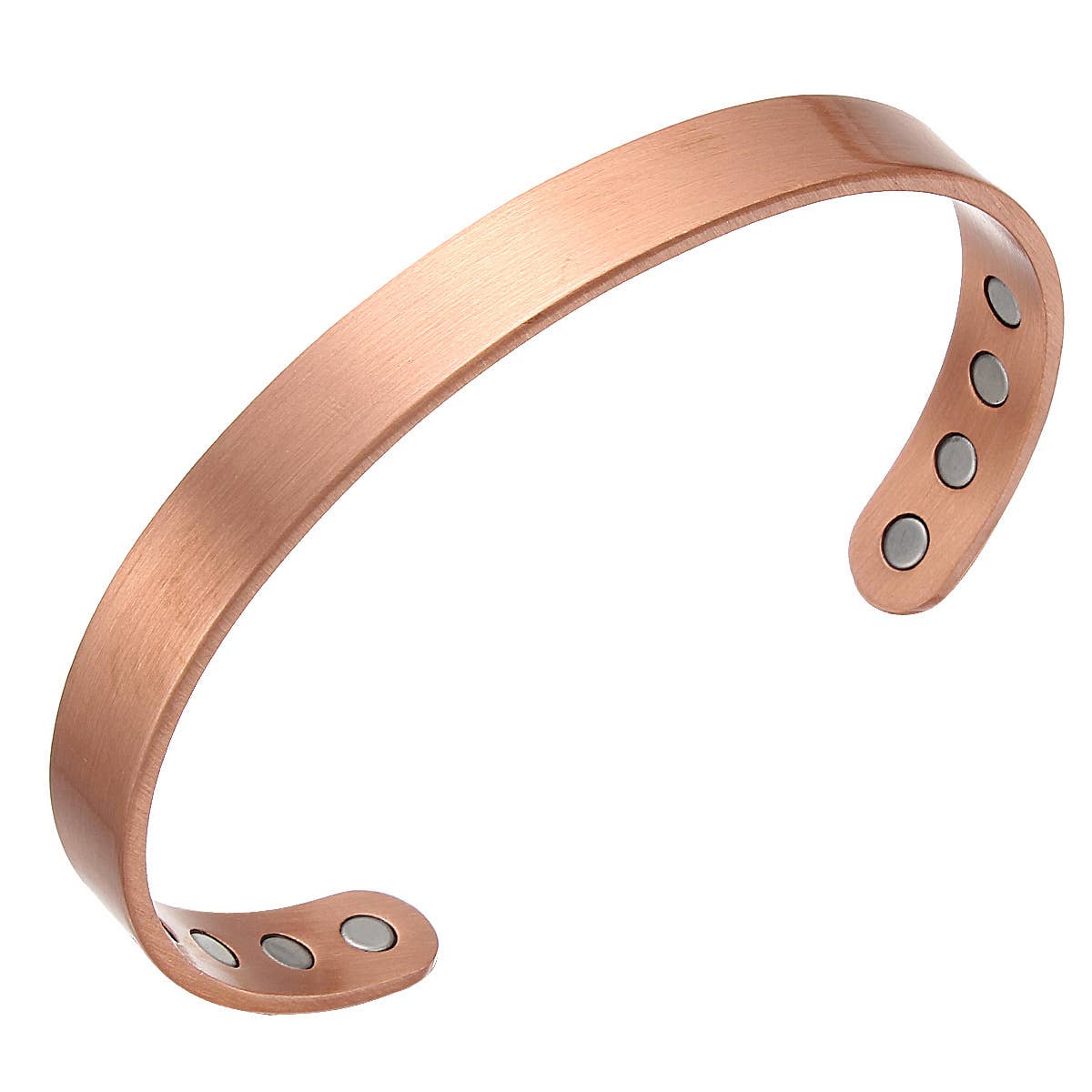 Polished Copper Magnetic Energy Couple Bracelet: 11Magnetic