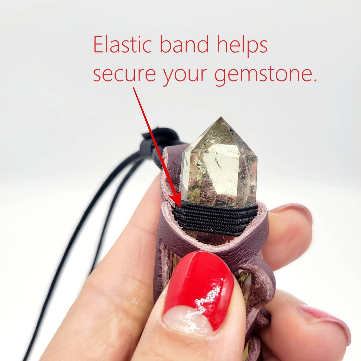 Gemstone or Crystal Holder Necklace. complete with stones.