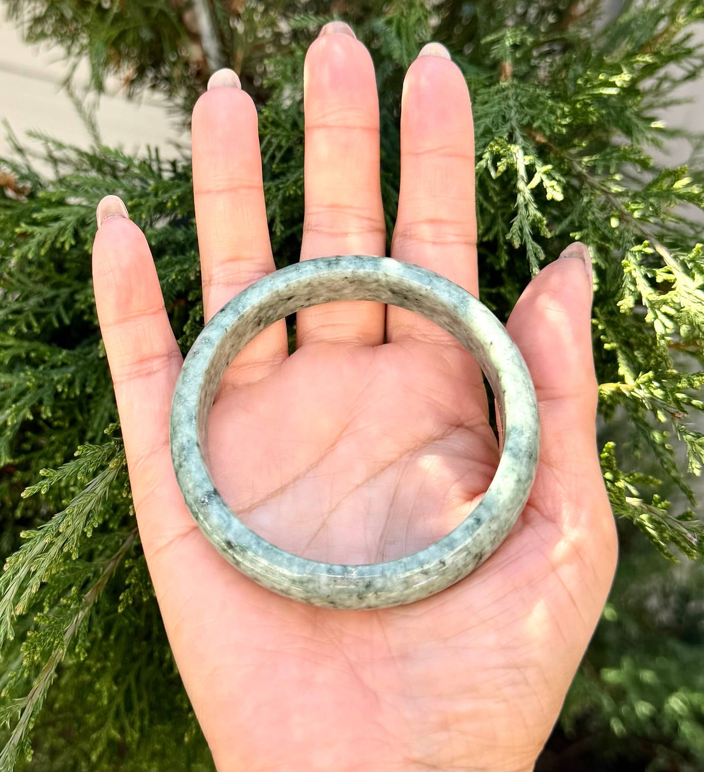 Natural Burma Jade Bangle Bracelet Crystal Healing Energy 