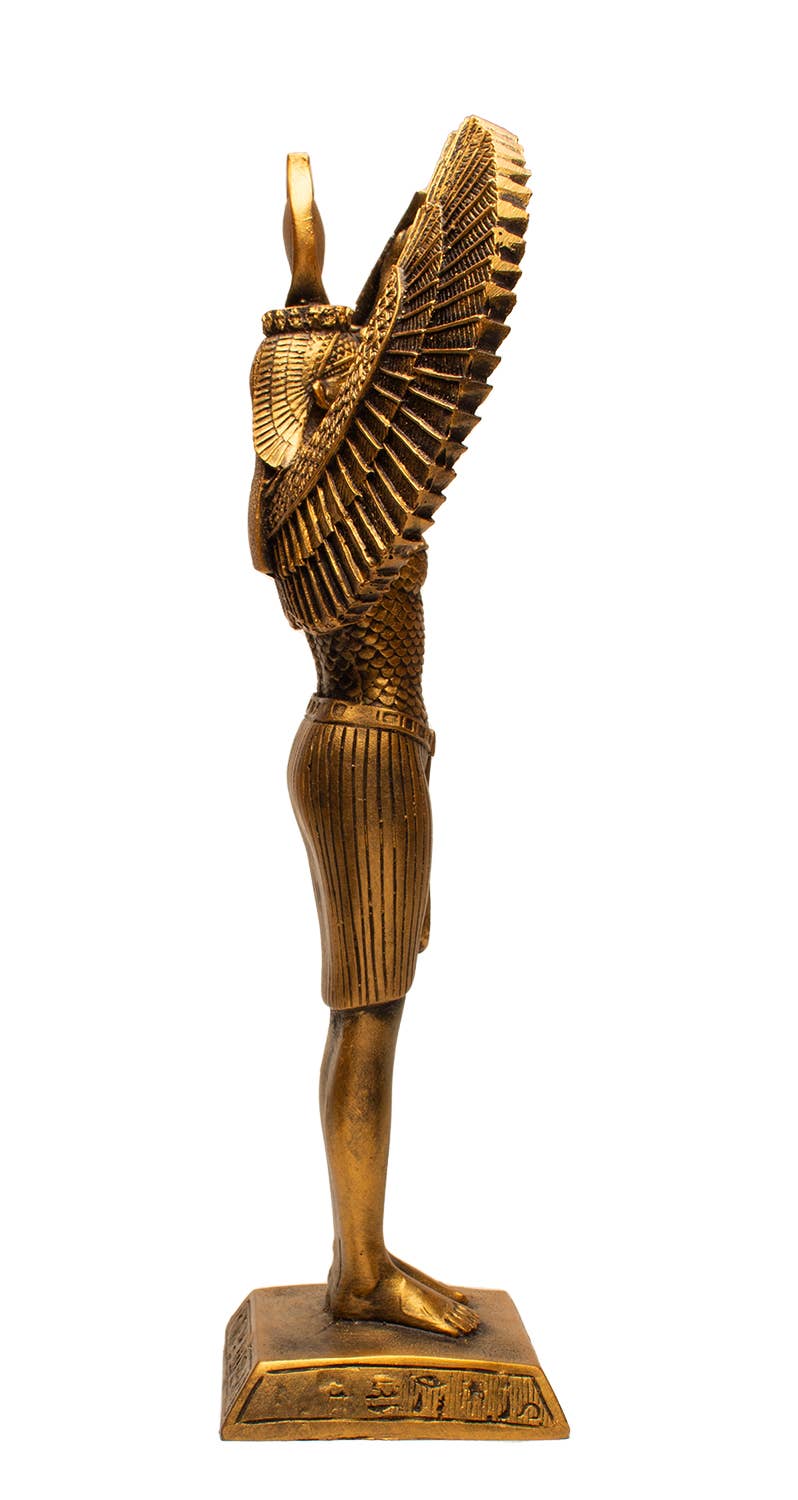 Tall Winged Isis Bronze - 13" - Made in Egypt - Goddess