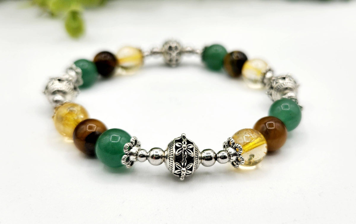ABUNDANCE-Aventurine/Tiger Eye/Citrine Stretchable Bracelet