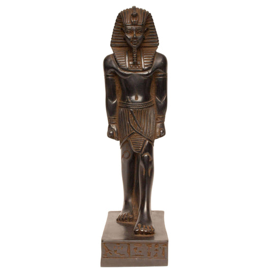 Ramses with Crown Standing Statue Black - 8" -Egyptian