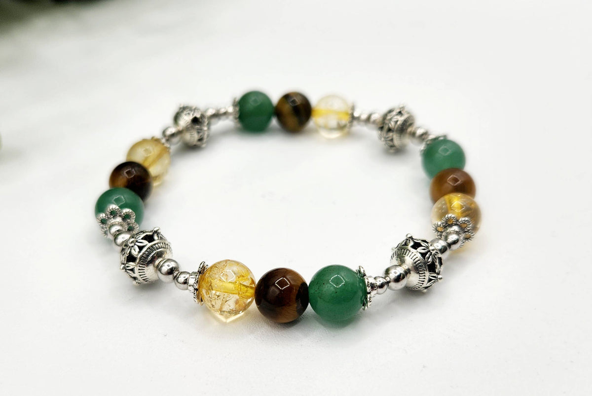 ABUNDANCE-Aventurine/Tiger Eye/Citrine Stretchable Bracelet