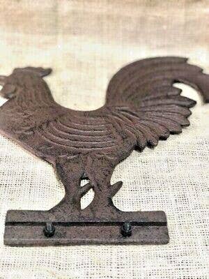 LARGE CAST IRON ROOSTER WEATHERVANE TOP / FIGURE