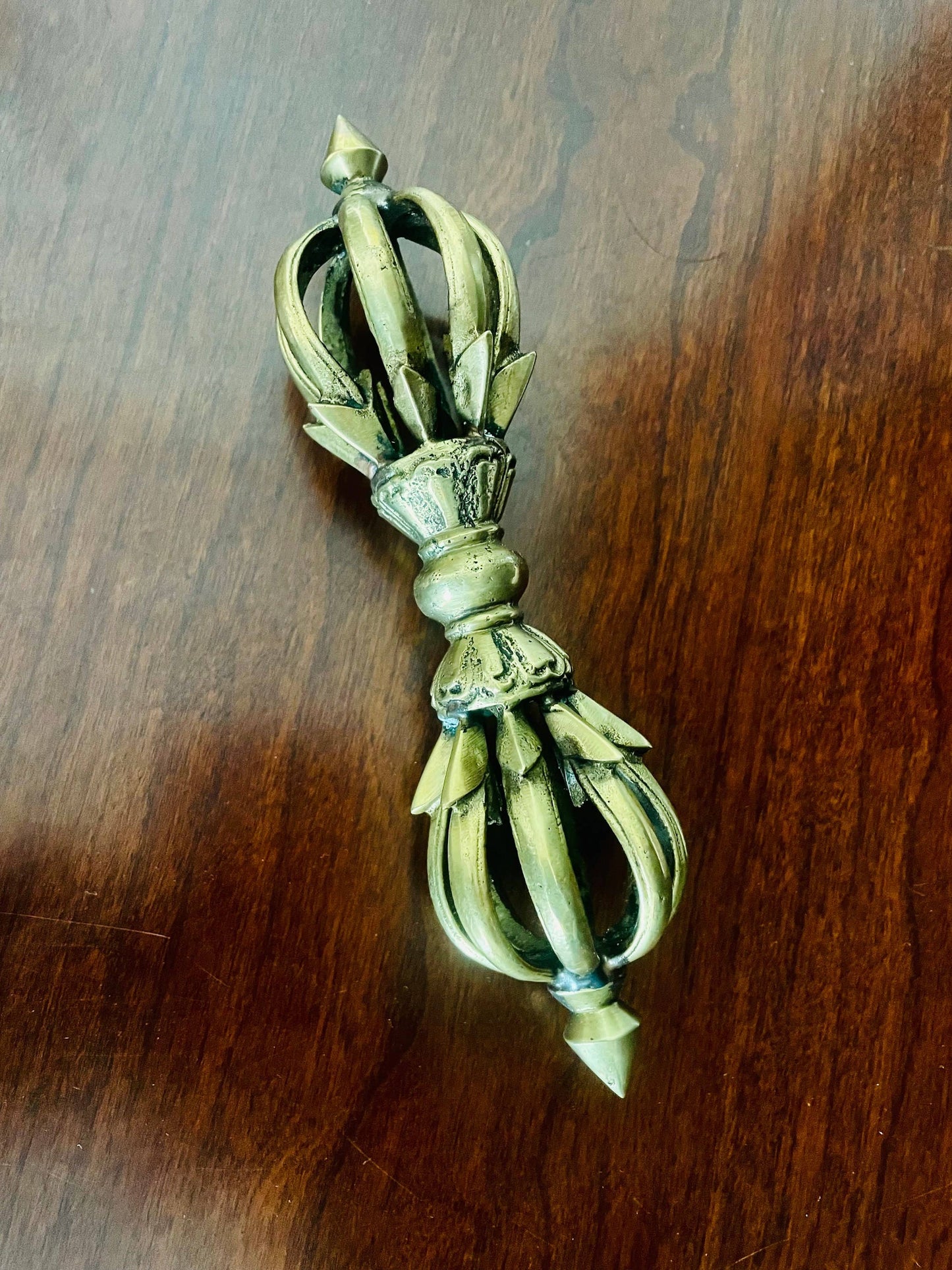 Handmade Tibetan Brass Dorje Vajra Meditation Decor