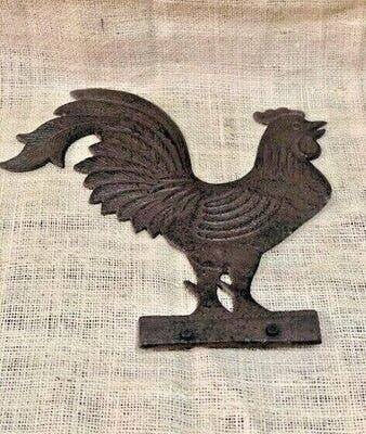 LARGE CAST IRON ROOSTER WEATHERVANE TOP / FIGURE