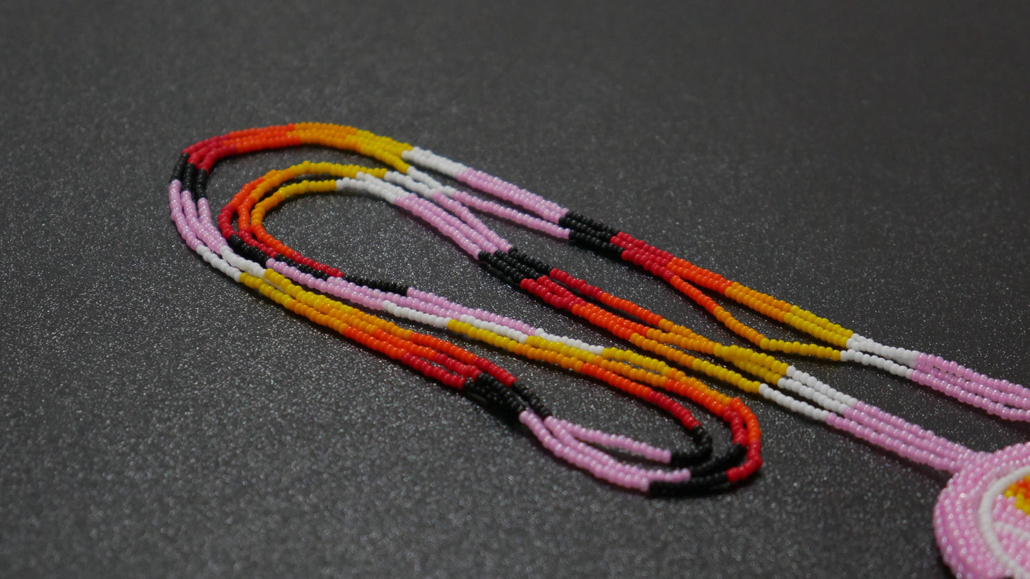 Native American Style Beaded Heart medallions