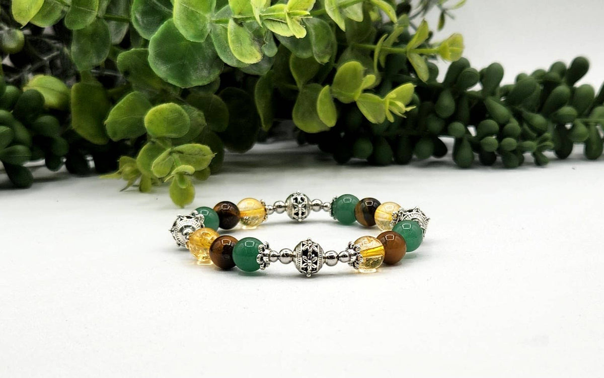ABUNDANCE-Aventurine/Tiger Eye/Citrine Stretchable Bracelet