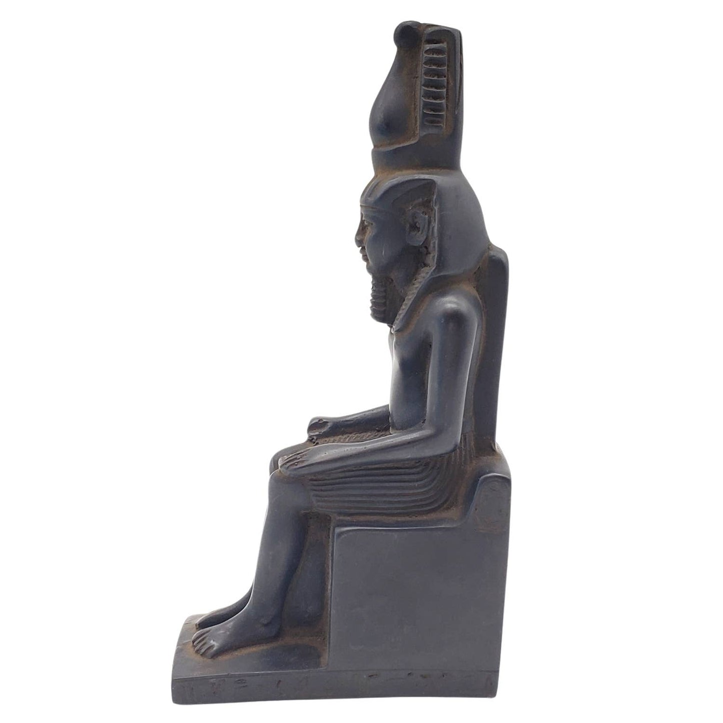 Ramses with Crown Seated Statue Black - 6.75"