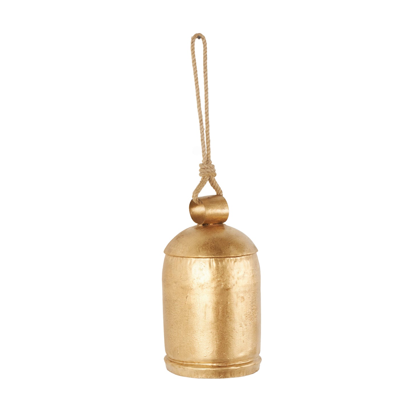 Rustic Gold Metal Decorative Bell: 9"W, 17"H