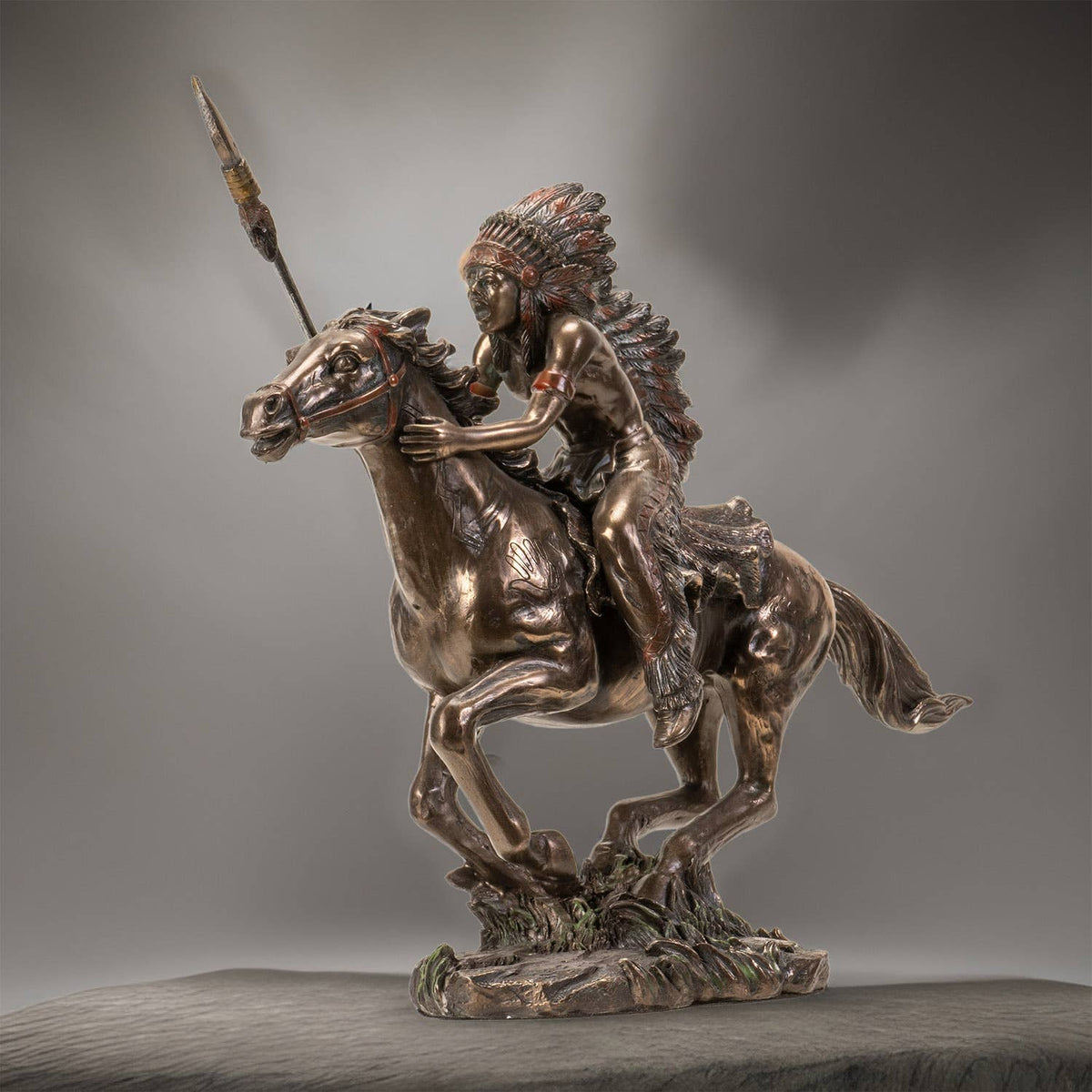 American West Native American Indian Warrior on Horse