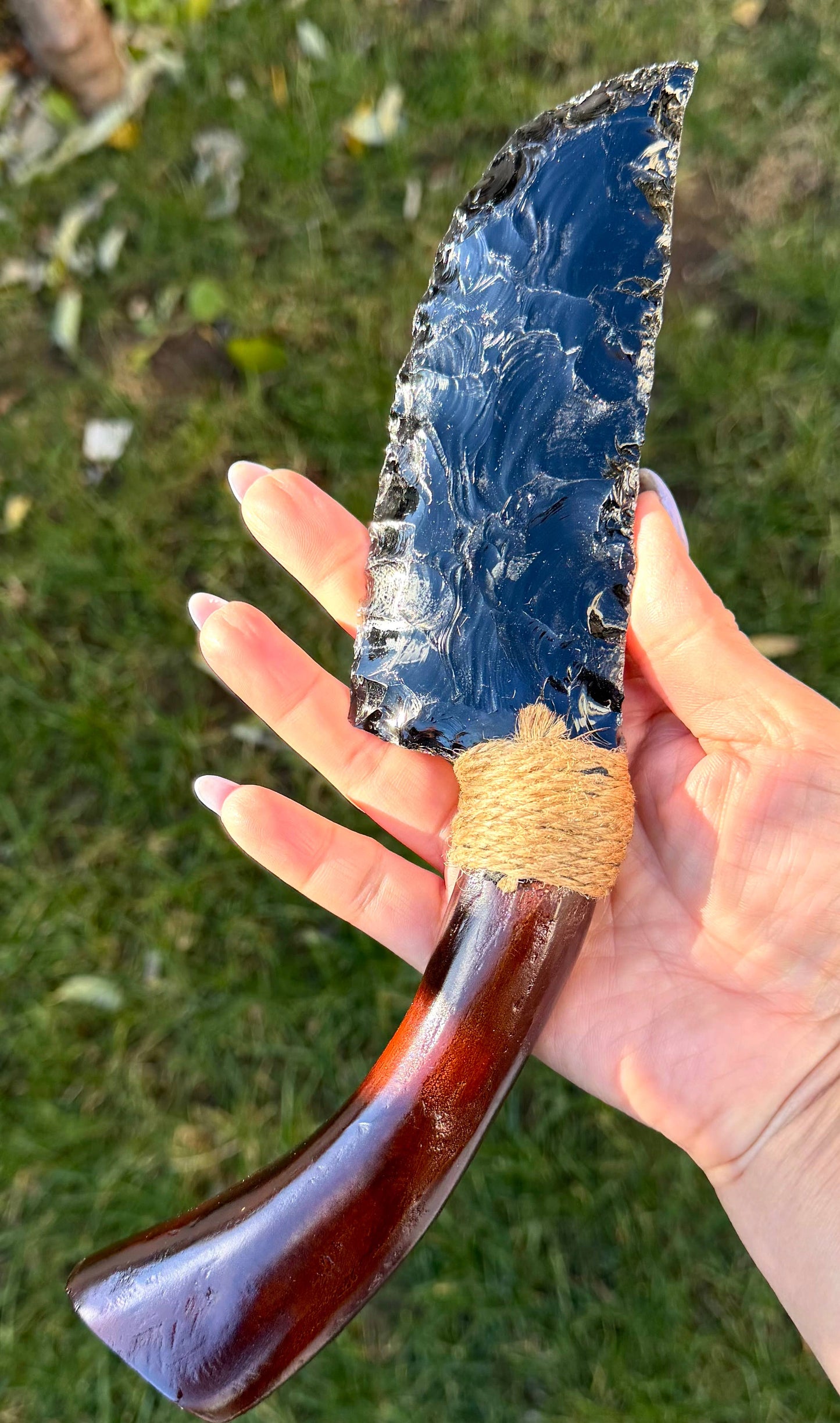 Natural Obsidian Dagger & Knife Crystal Healing Energy 