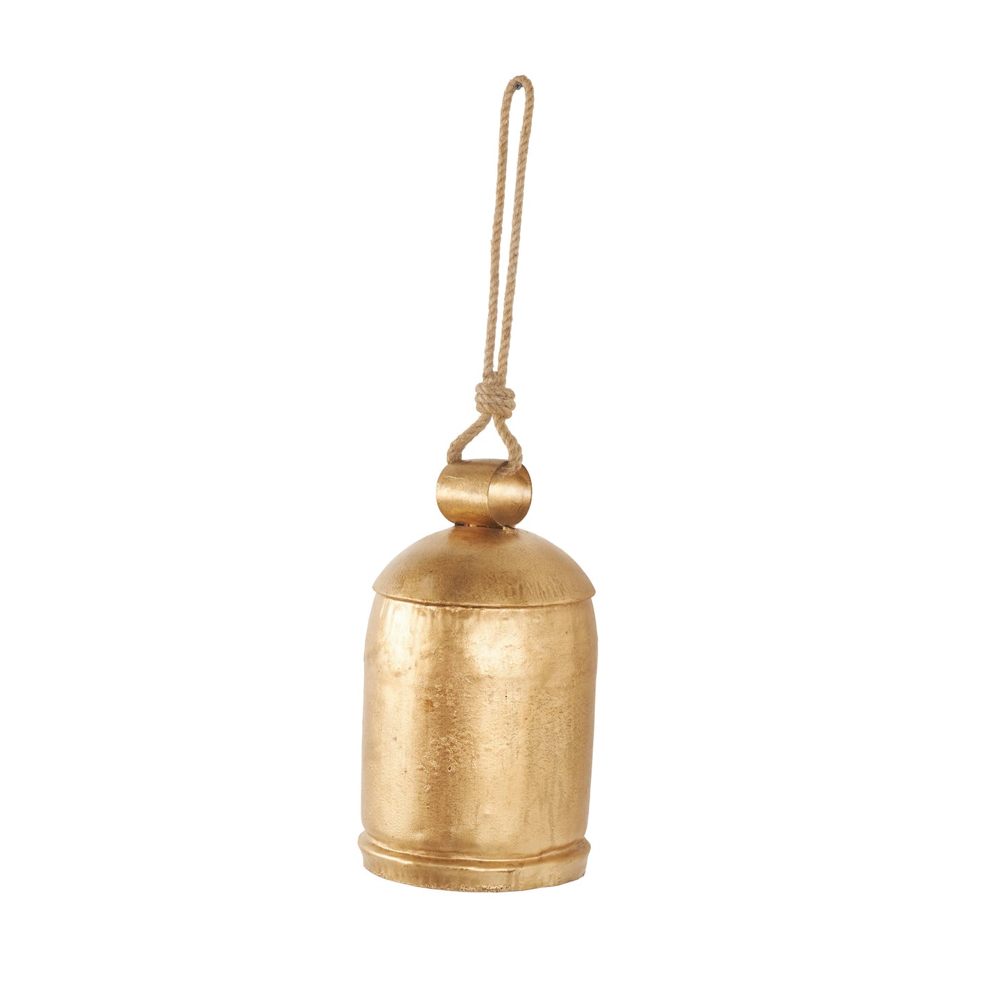 Rustic Gold Metal Decorative Bell: 9"W, 17"H