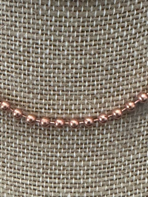 Solid Copper Chains, Small Ball  (2.4mm): 24"