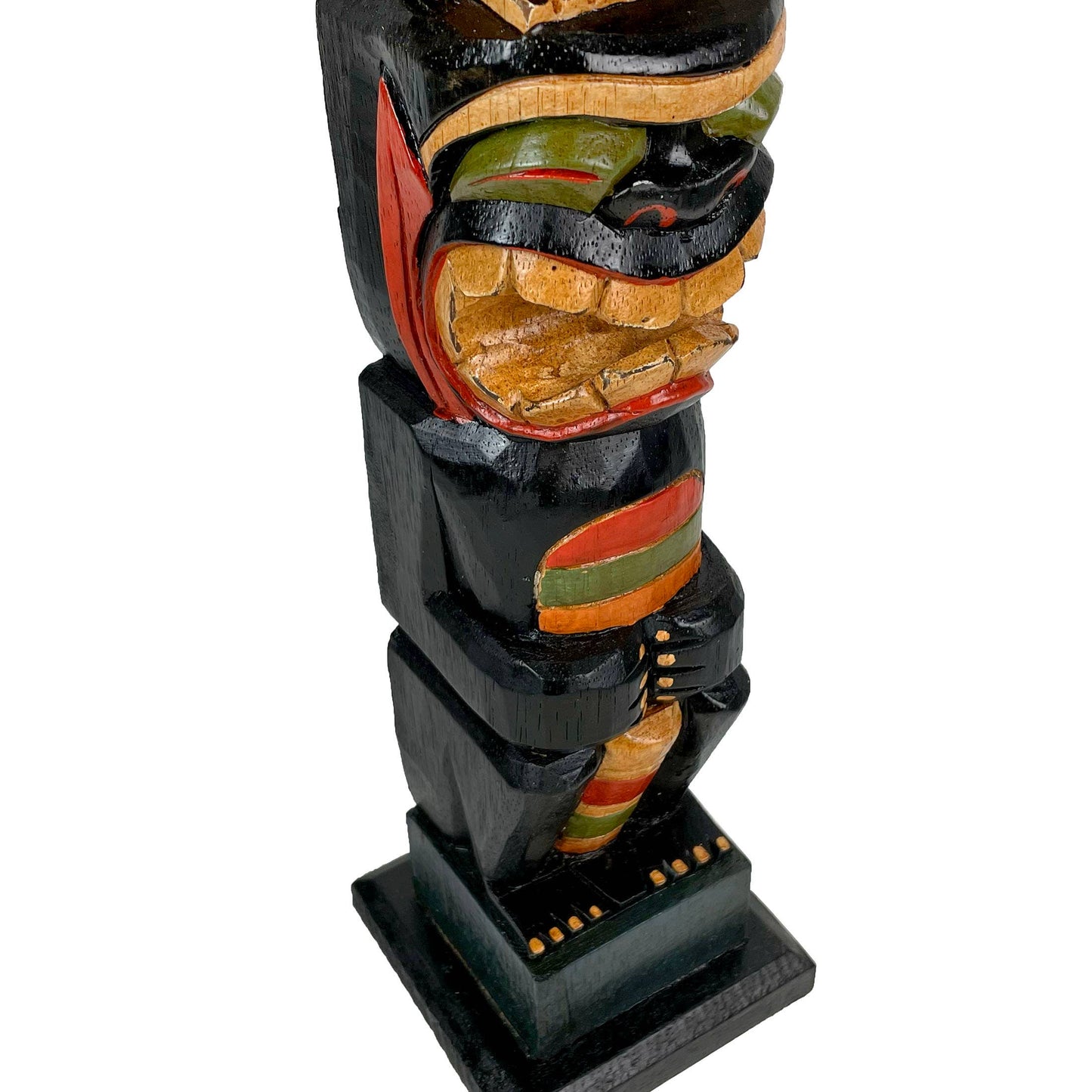 Light Brown Northwest Coast Style Eagle Totem Pole Sculpture