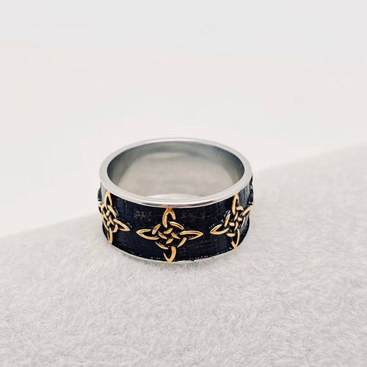 Vintage Celtic Knot Stainless Steel Ring -