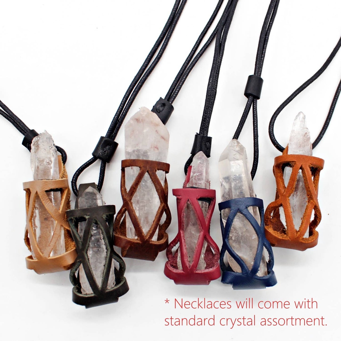 Gemstone or Crystal Holder Necklace. complete with stones.