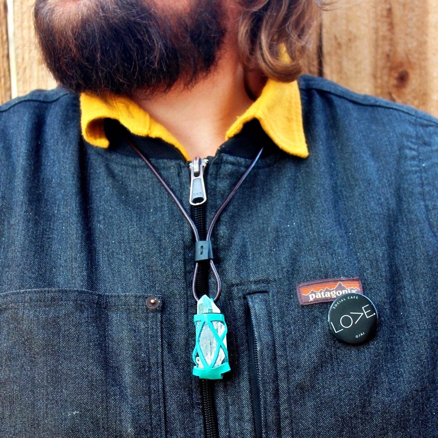 Gemstone or Crystal Holder Necklace. complete with stones.