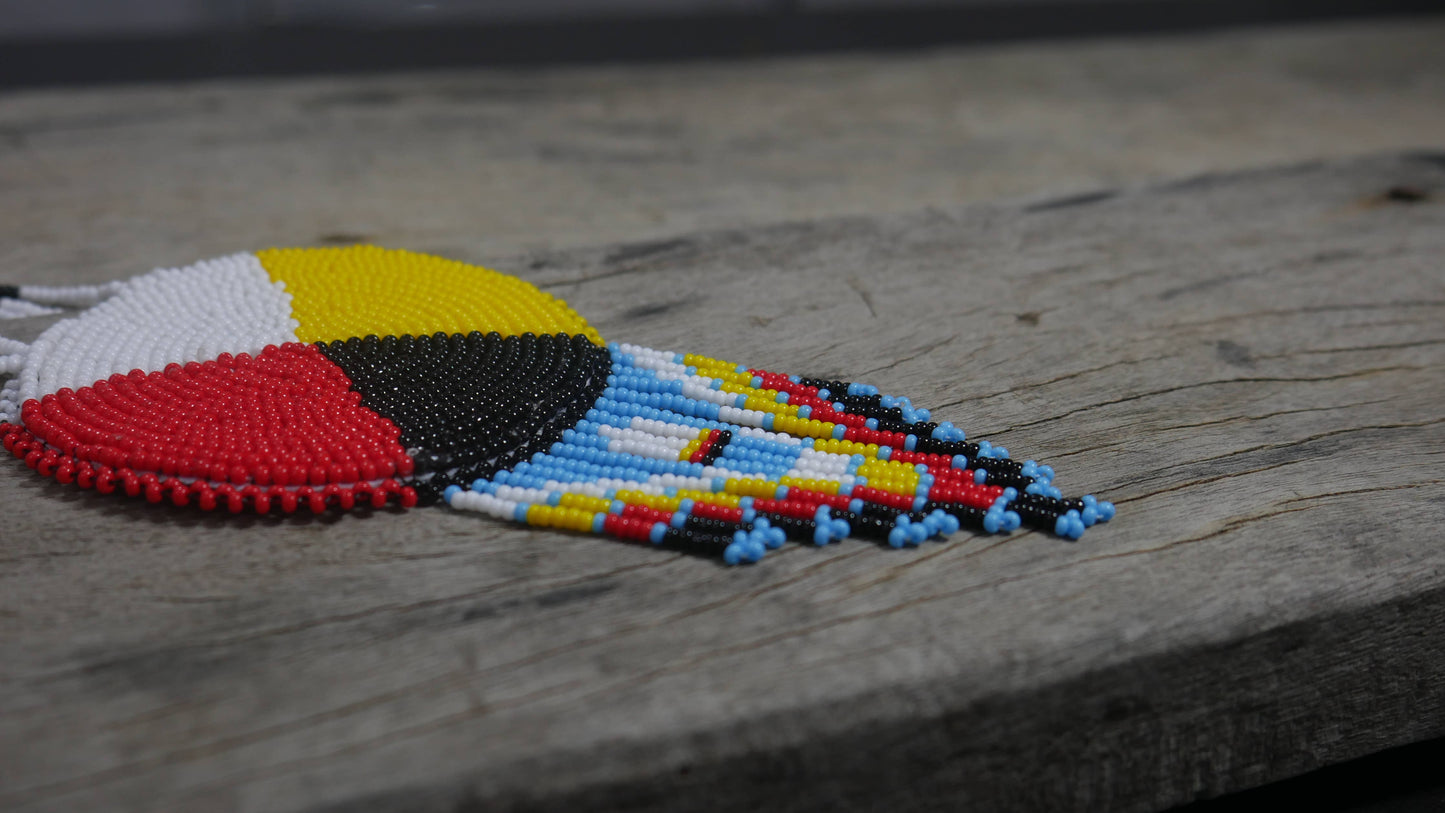 Native American Style Beaded medallions 4 Direction