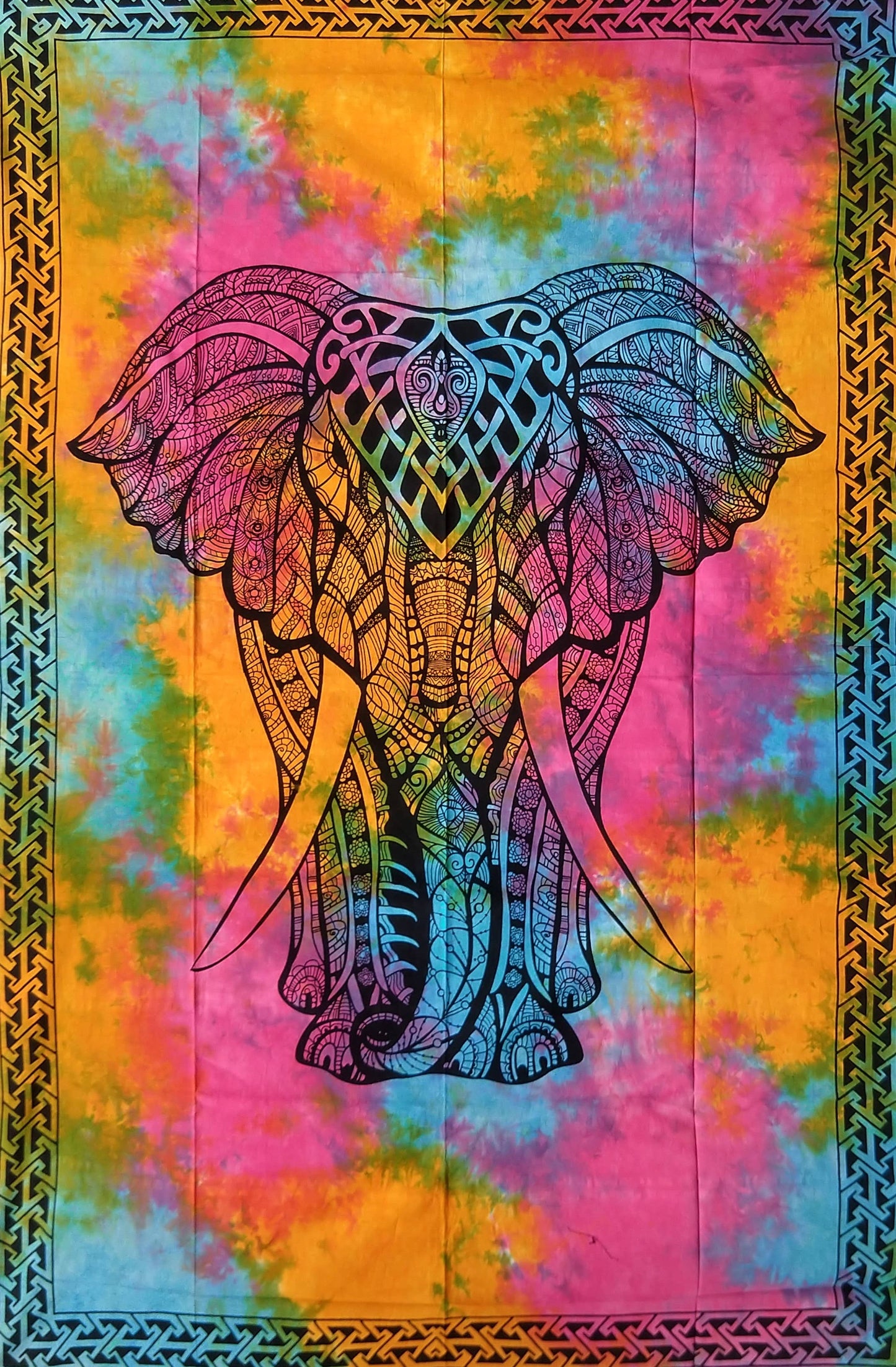 Elephant Face Multi Tie Dye  B654