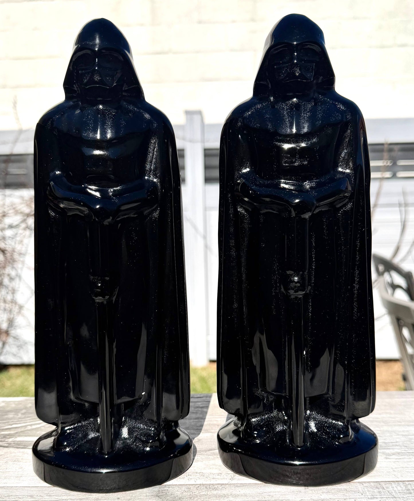Black Obsidian Invader 30cm Natural Crystal Healing Energy
