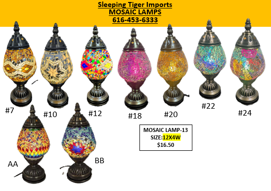Mosaic Egg Lamps: 10