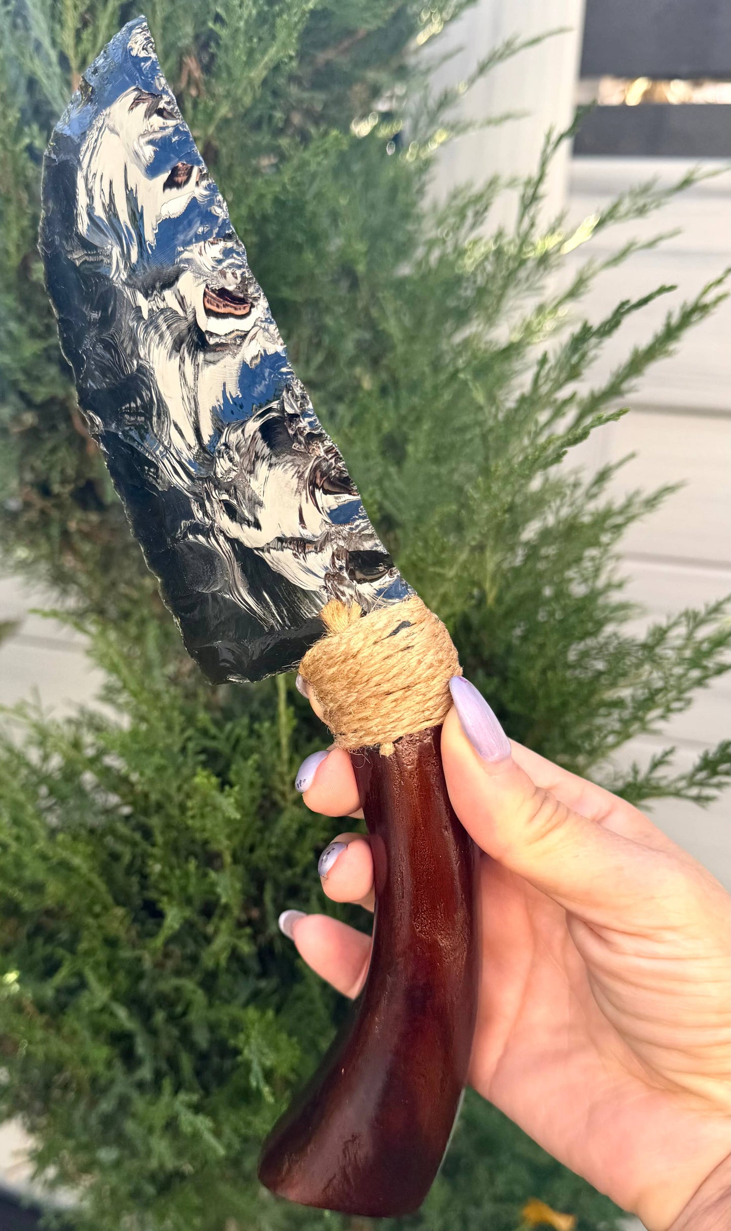 Natural Obsidian Dagger & Knife Crystal Healing Energy 