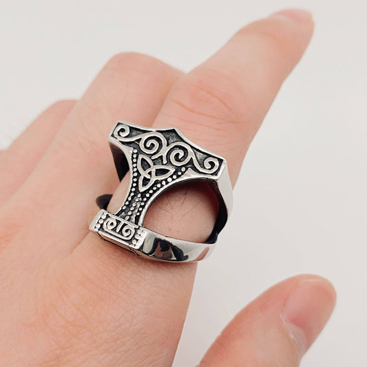 Men's Viking Jewelry Celtic Knot Stainless Steel Ring -MJ/MR: 9#
