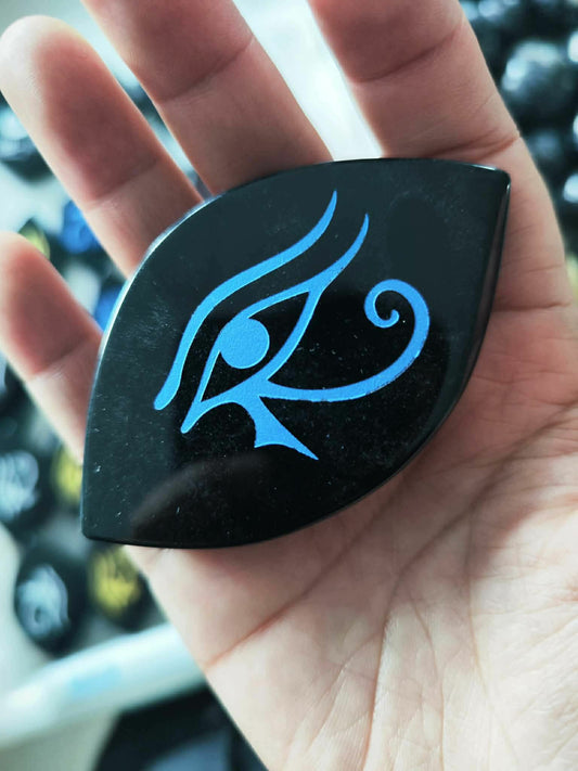 Obsidian Eye of Ra Crystal Carving 7 cm