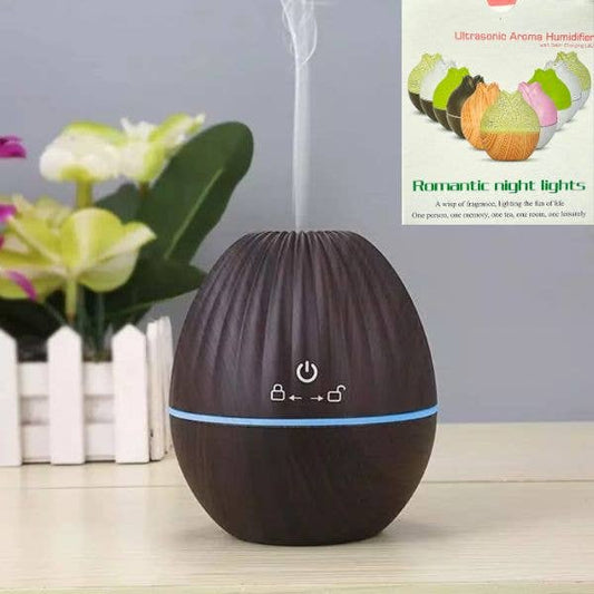 Ultrasonic Aroma Diffuser Humidifier w/ LED Light- Deep Gray
