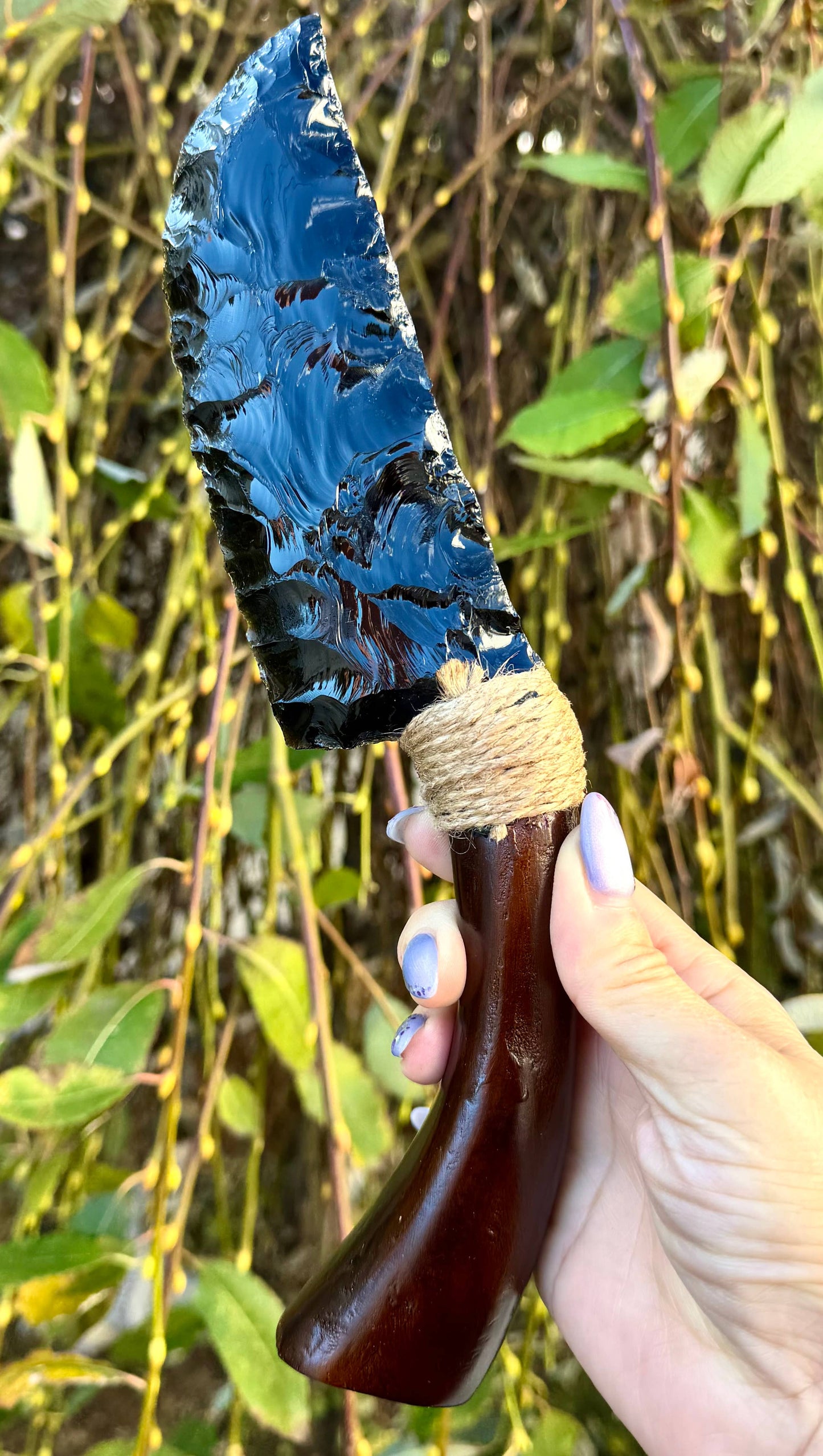 Natural Obsidian Dagger & Knife Crystal Healing Energy 