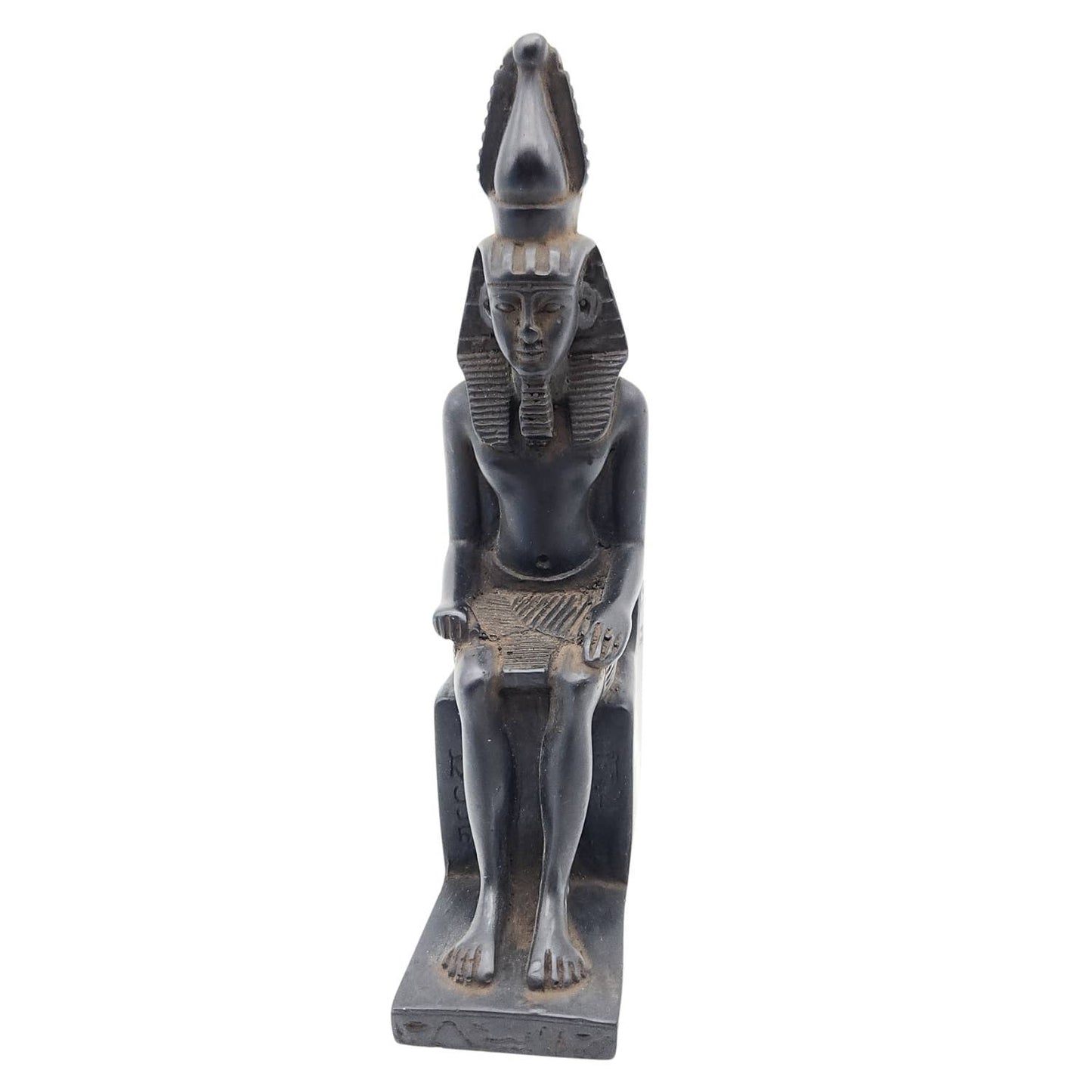 Ramses with Crown Seated Statue Black - 6.75"