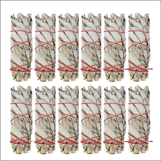 White Sage Sudge Stick 3-4" 12-pack