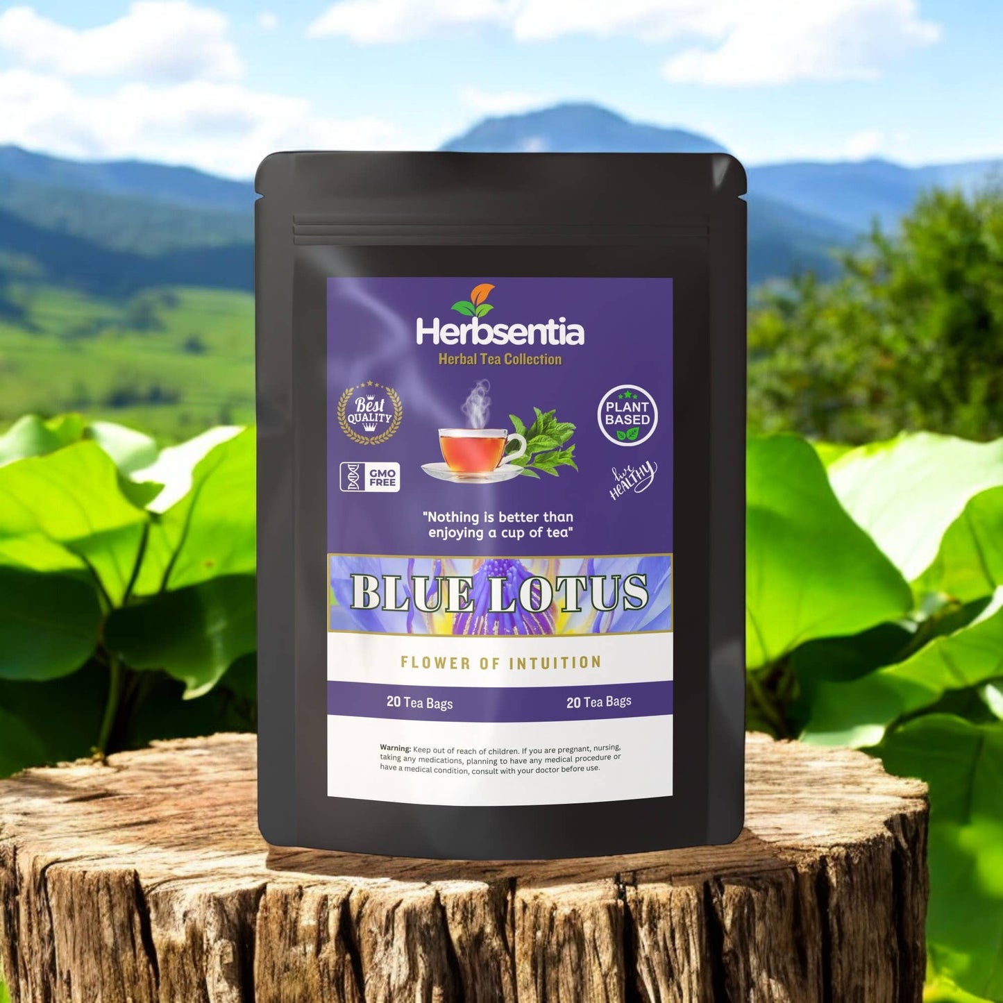 Blue Lotus Tea (20 tea bags) - Floral, Calming & Naturally Refreshing