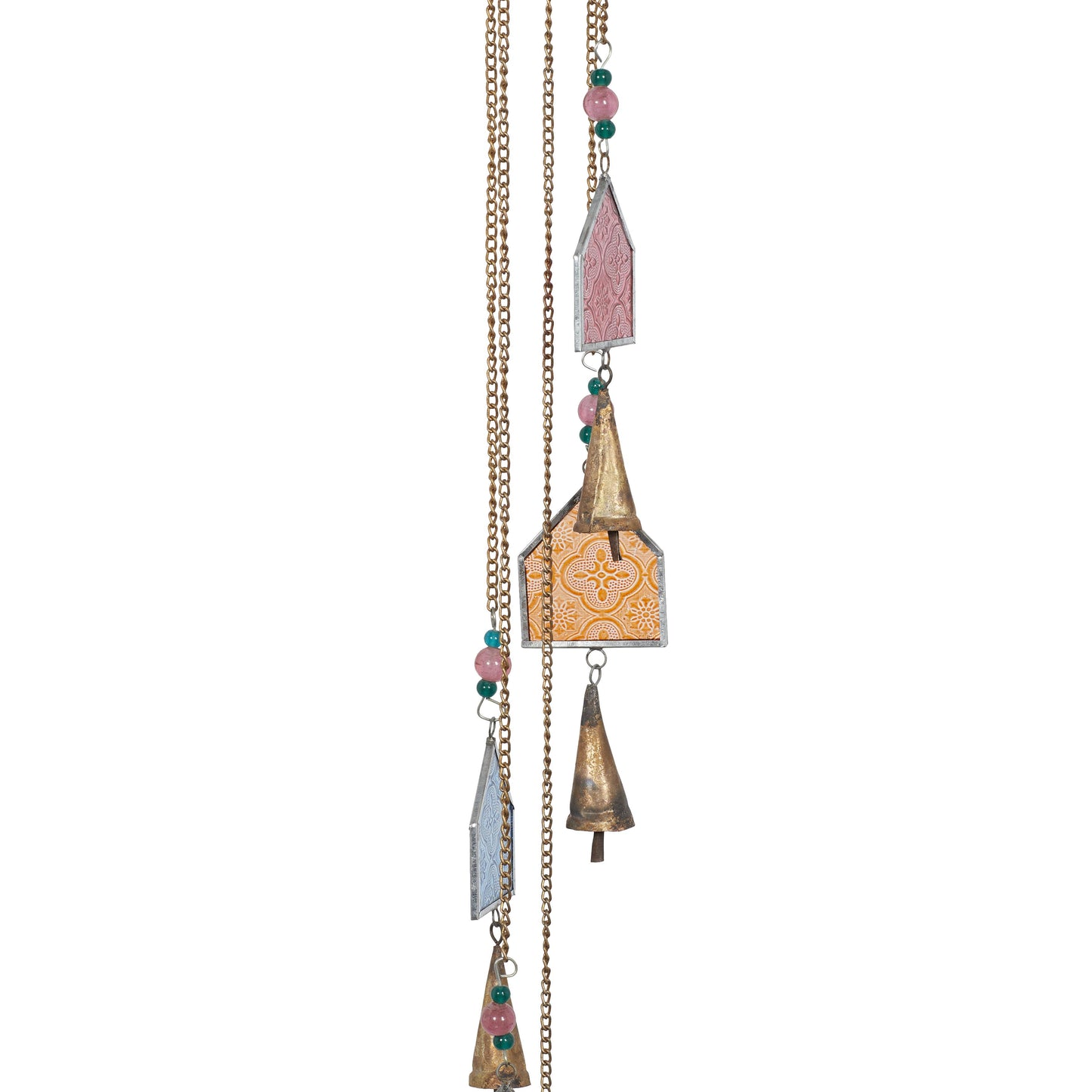 Eclectic Blue Glass Windchime
