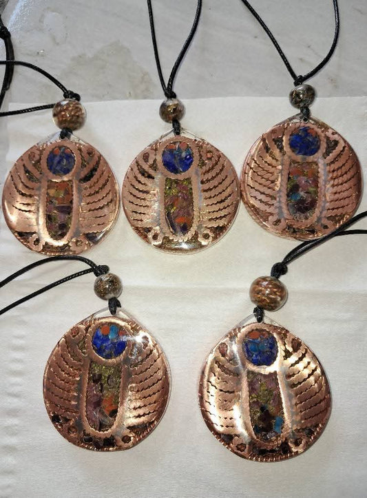 Scarab Copper Tensure Orgonite Pendant